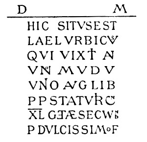 Latin letters on the stone